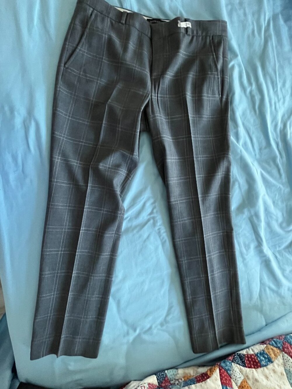 Banana Republic Ryan Gray Plaid pants Size 10 petite
